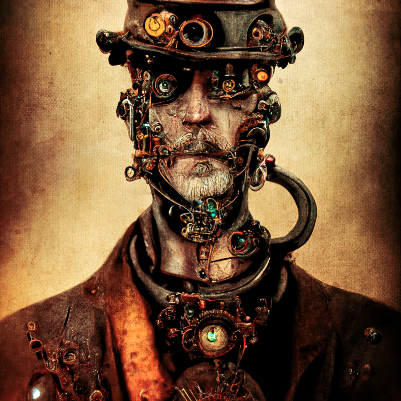 Portrait of power rangers on steampunk, defined facial